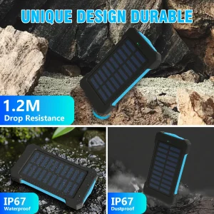 26800mAh Solar Power Bank Dual USB Portable Waterproof Charger - Thumbnail Image 4
