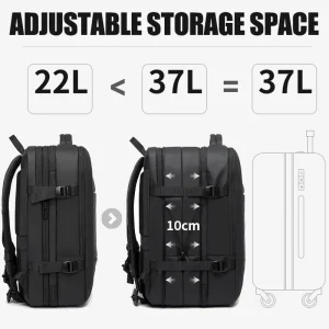 BANGE Expandable Men's Backpack Waterproof 17.3 in - Thumbnail Image 2