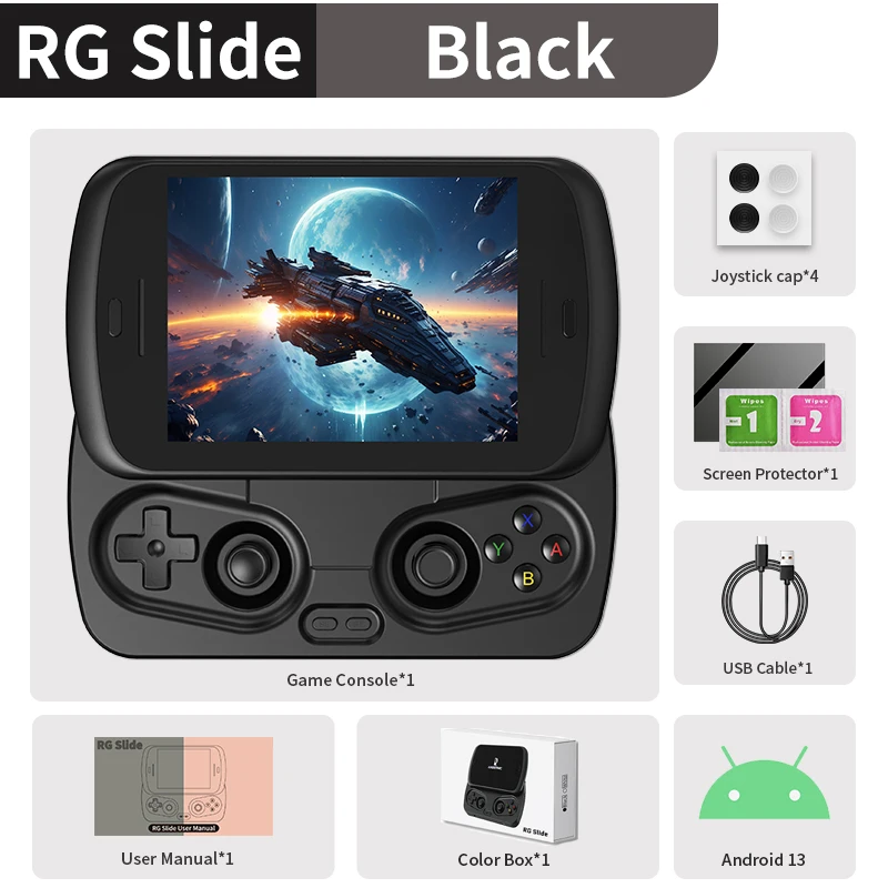 Anbernic RG Slide Retro Handheld Game Console 4.7" LTPS In-Cell Android Video Gaming Player Supports AI Assistant 1080p-Port Out - Image 10