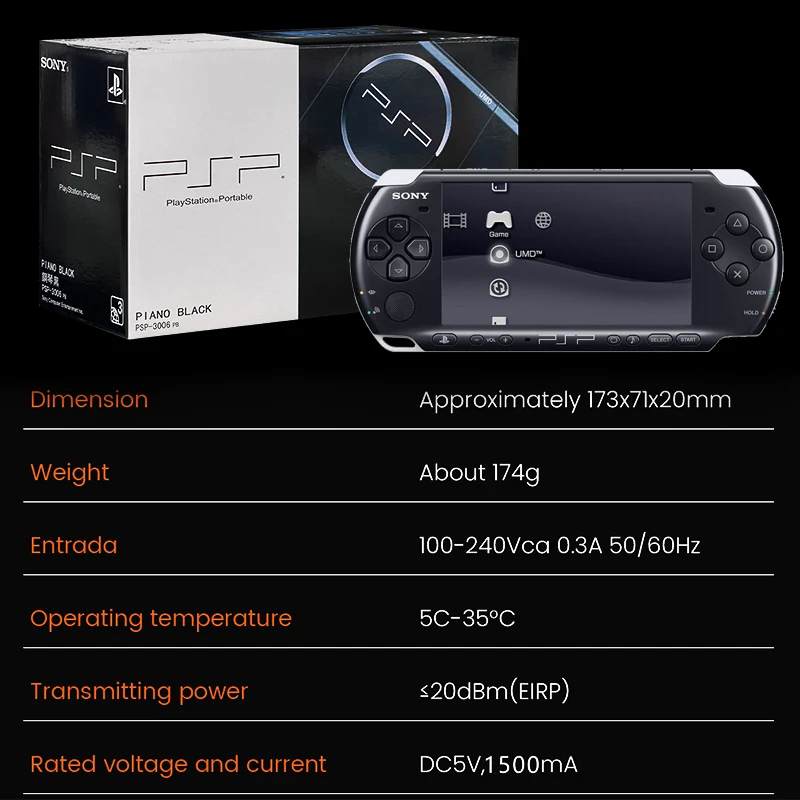 Sony PSP 3000 Handheld Game Console PlayStation Portable PSP-3006 Arcade Game Console - Image 5