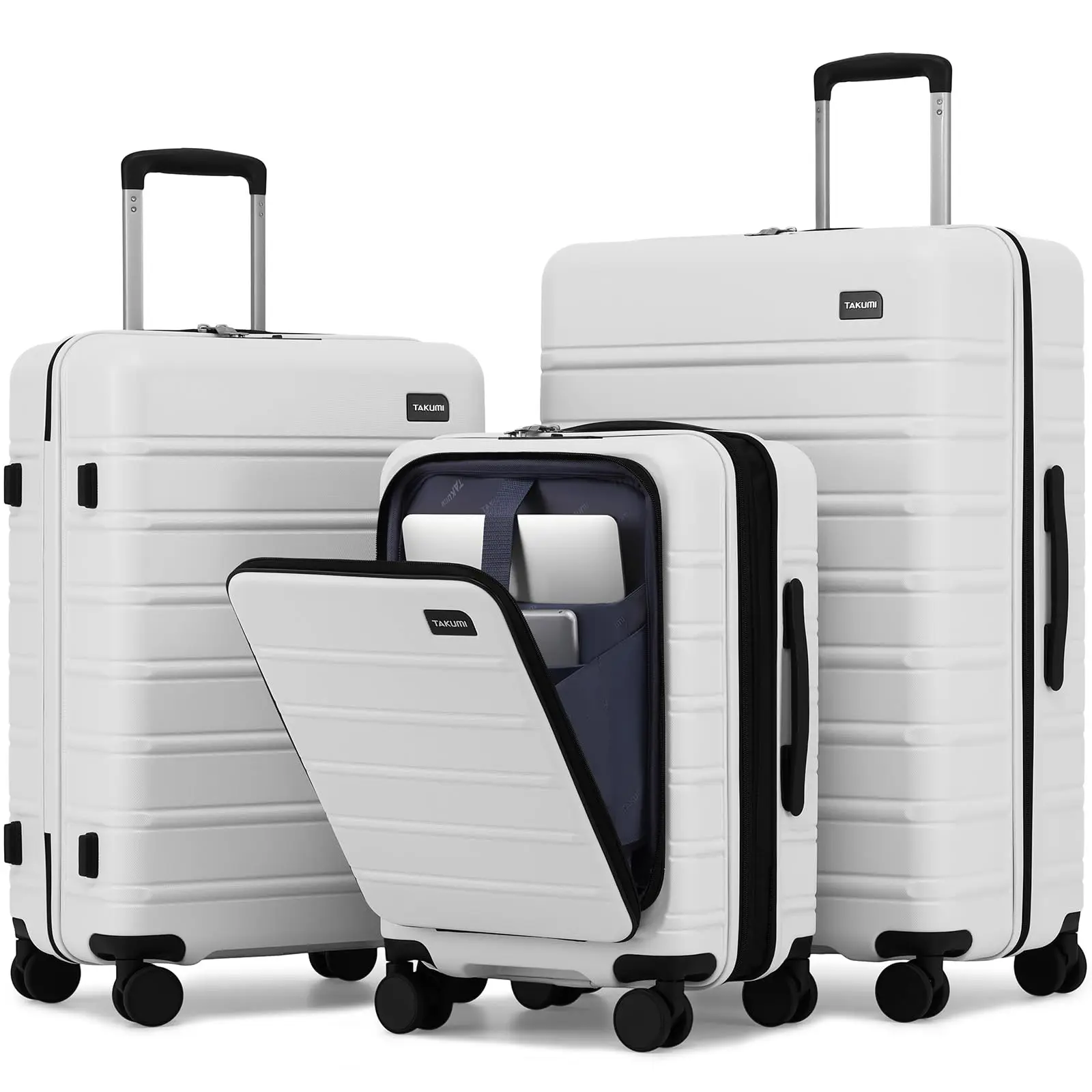 TAKUMI Suitcases with Wheels, Expandable Carry on Luggage, Black, 20 Inch - Image 12