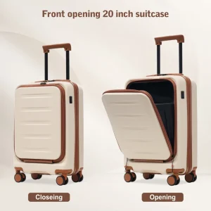 Luggage Sets 5 Piece with Front Opening, Hardside Expandable Carry On Suitcase Set with Double Spinner Wheel, Lightweight Travel Luggage with USB Port, Locks(20"24"28") - Thumbnail Image 6