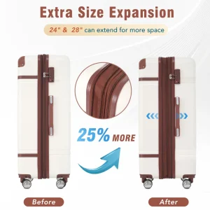 Hardshell Luggage Sets 4 Pieces 20 24 28 Inch Luggages - Thumbnail Image 4