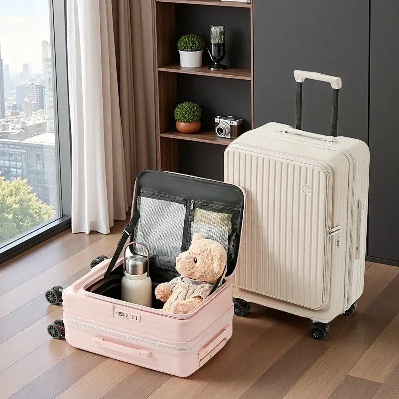 Multifunctional Front Opening Expandable Suitcase - Image 4