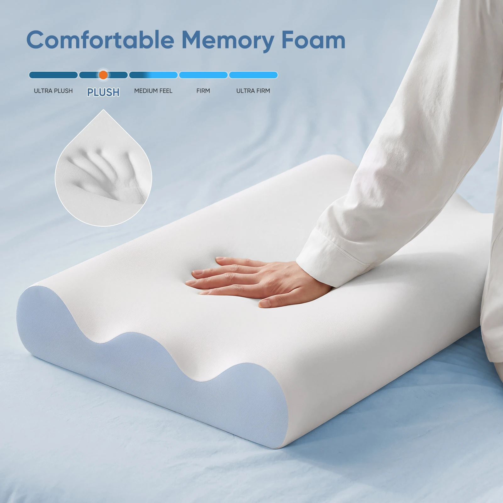 MCQ Memory Foam Cervical Pillow With Cooling Breathable Cover - Image 6