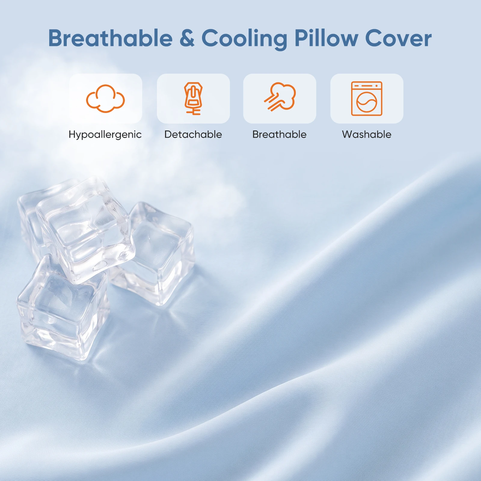 MCQ Memory Foam Cervical Pillow With Cooling Breathable Cover - Image 3