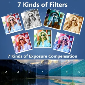 4K Digital Camera for Photography,4k Camera with Ring Light，180° Flip Screen Camera for Vlogging with Beauty Mode - Thumbnail Image 4