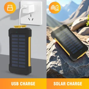 26800mAh Solar Power Bank Dual USB Portable Waterproof Charger - Thumbnail Image 3