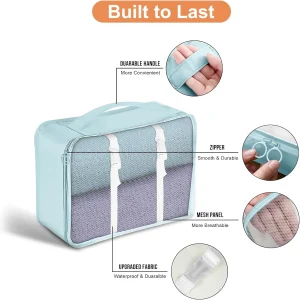 Packing Cubes for Travel - 8pcs/ Set Luggage Organizer Bags - Thumbnail Image 8
