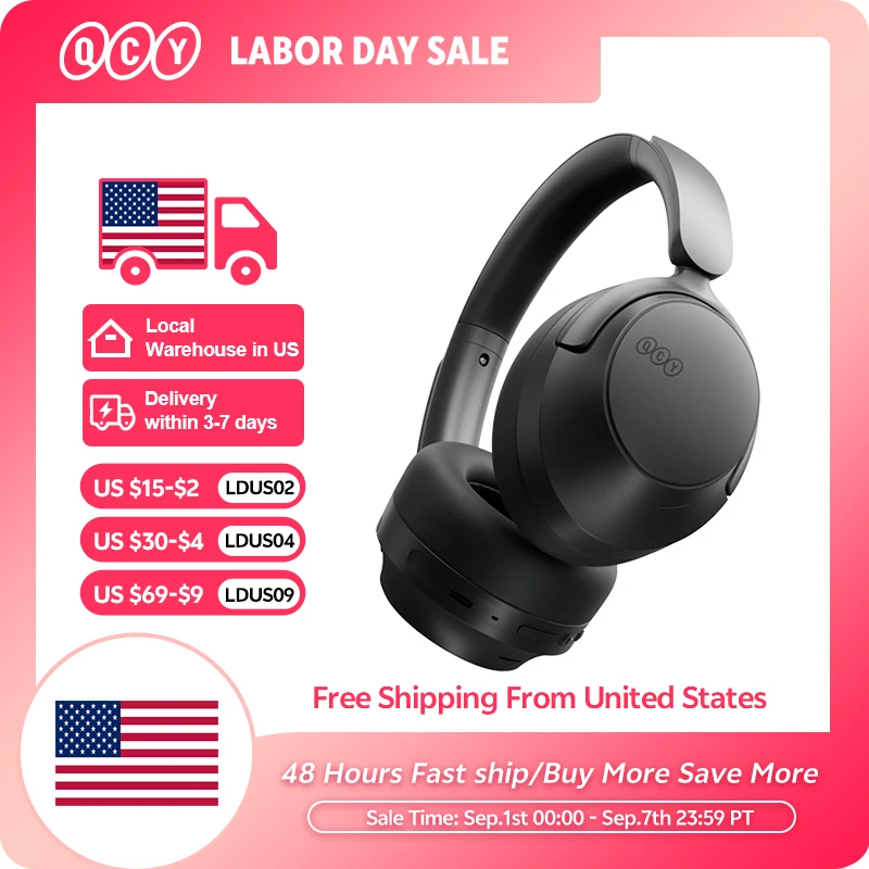 QCY H3S Over Ear Headphone Hi-Res LDAC Spatial Sound Headset, Wireless Earphone Bluetooth 6.0 102Hrs - Image 1