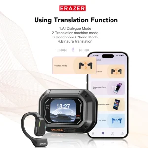 Headphones Bluetooth V6.0 ERAZER XP6 Ai Translator Wireless Earphones - Thumbnail Image 5
