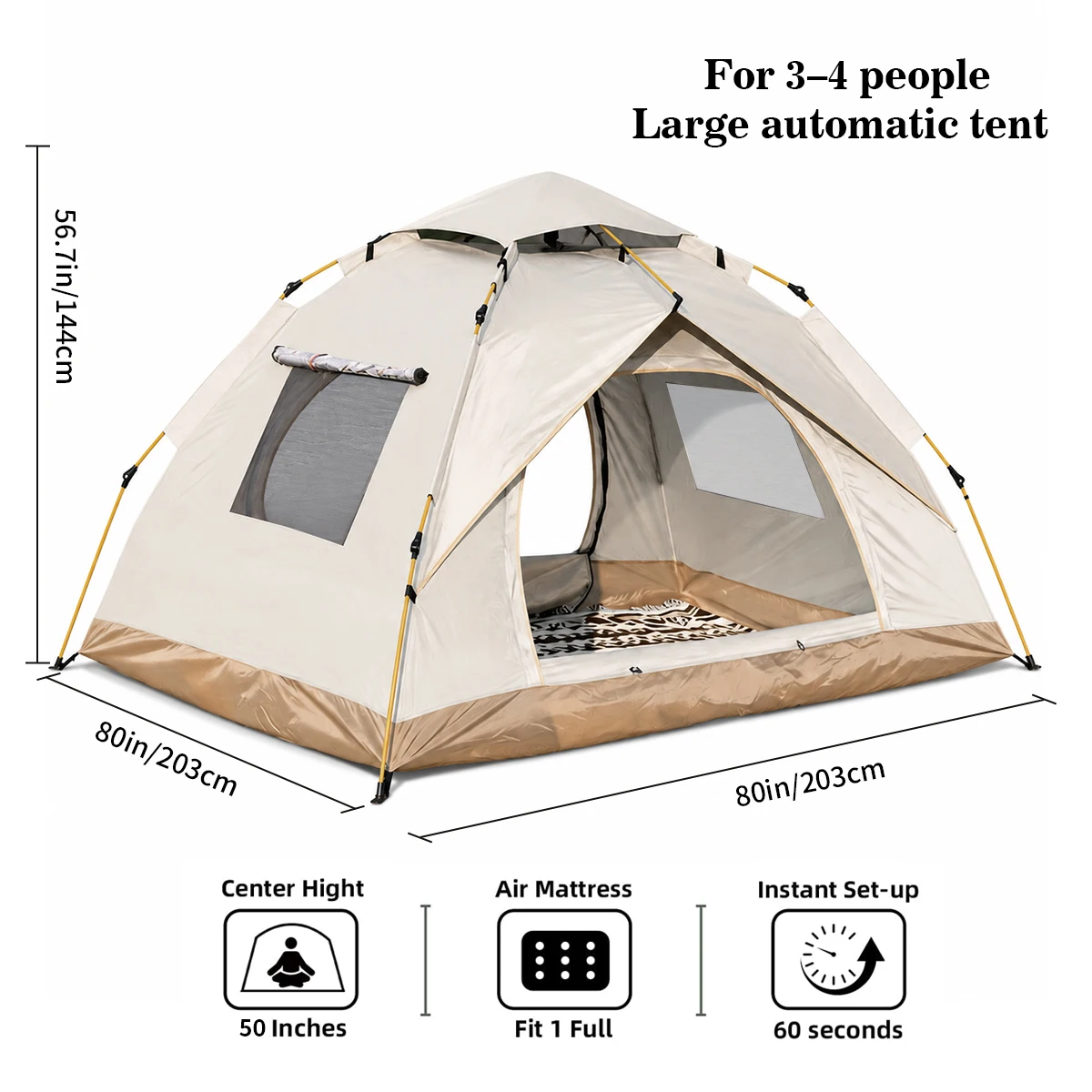 Automatic Pop-Up Outdoor Camping Tent Quick to Set Up - Image 5