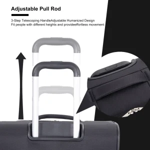 5 Piece Luggage Set with Expandable, Lightweight Softside Suitcase - Thumbnail Image 5