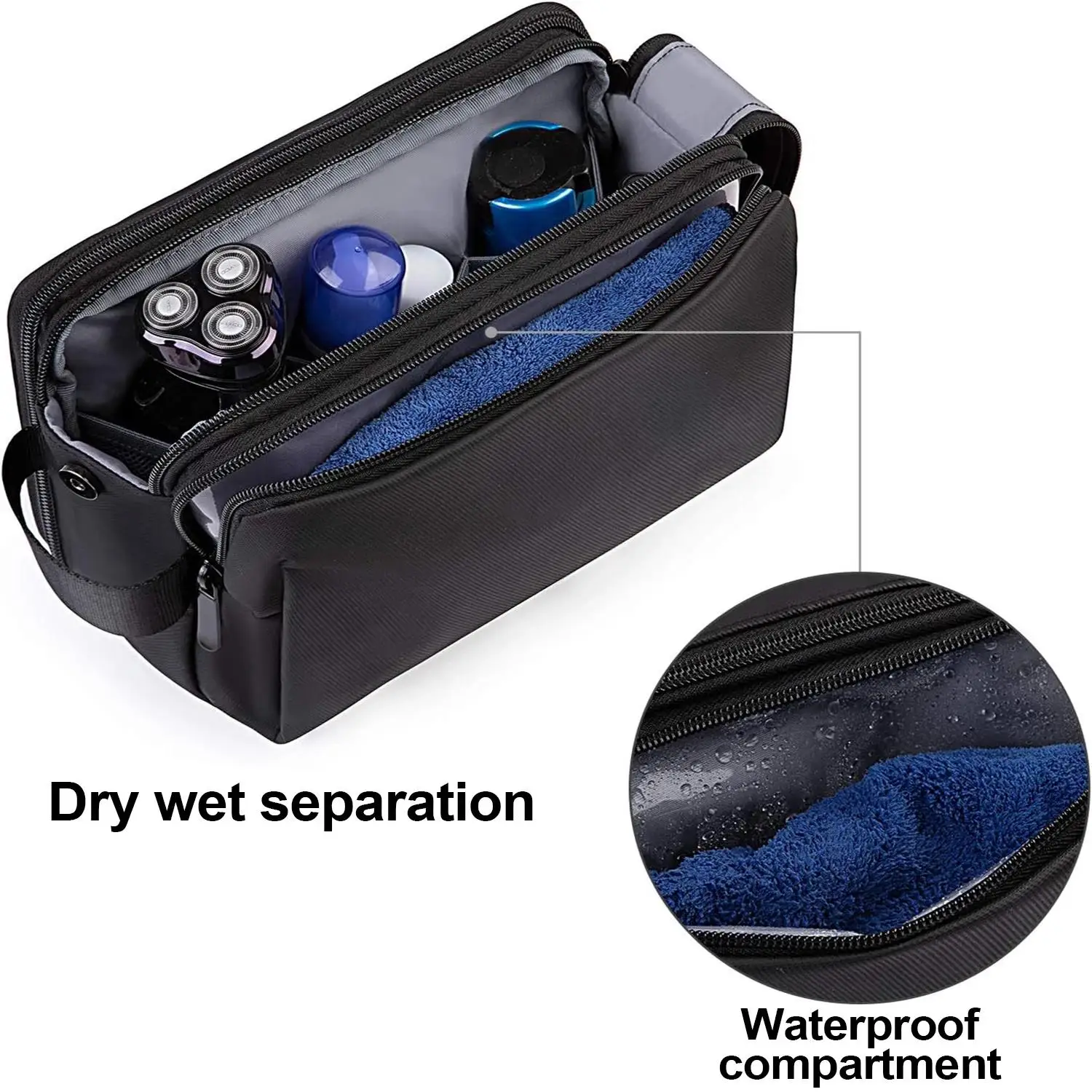 Fashion Waterproof Travel Toiletry Bag Dry Wet Separation - Image 4