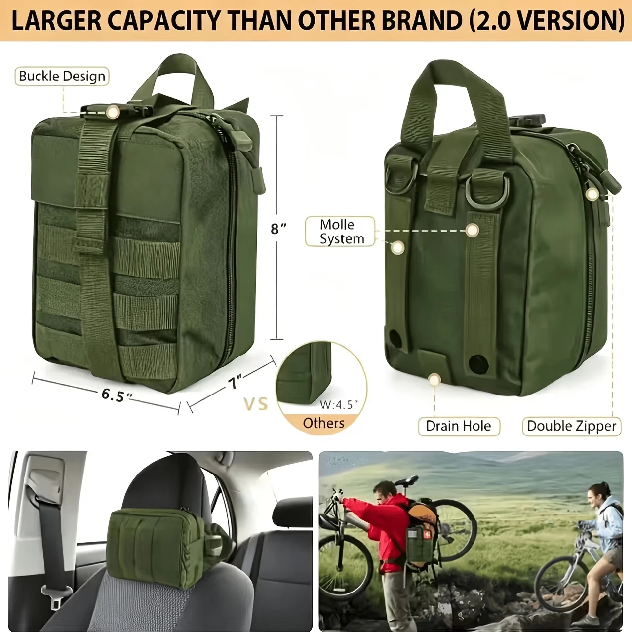 Survival And First Aid Kit with Carry Bag - Image 3