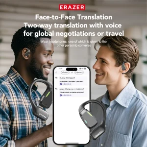 Headphones Bluetooth V6.0 ERAZER XP6 Ai Translator Wireless Earphones - Thumbnail Image 3