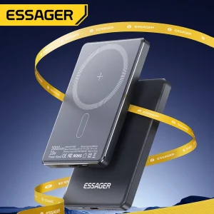 Essager Wireless Power Bank Magnetic 20W 5000mAh Portable Fast Charging External Battery for iPhone 17 16 15 14 - Thumbnail Image 2