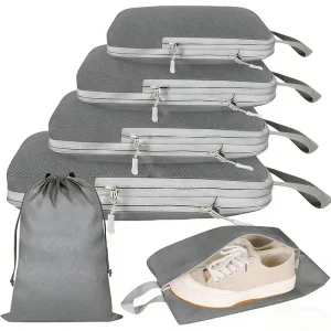 6 Set Compression Packing Cubes for Suitcase - Thumbnail Image 12