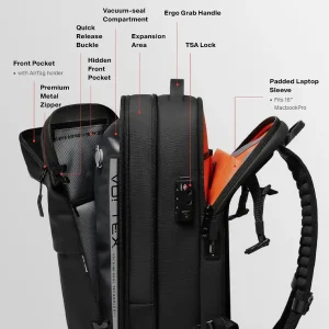 Vortex Vacuum Seal Travel Backpack 60L Expandable Air Compression System - Thumbnail Image 5