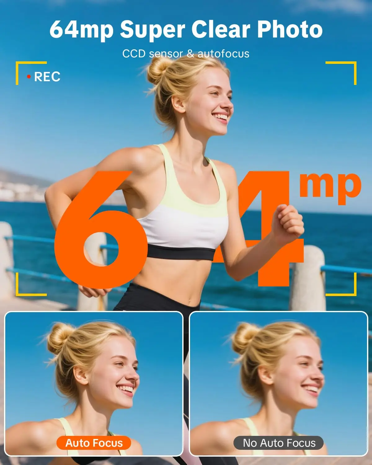 4K Digital Camera for Photography,4k Camera with Ring Light，180° Flip Screen Camera for Vlogging with Beauty Mode - Image 6