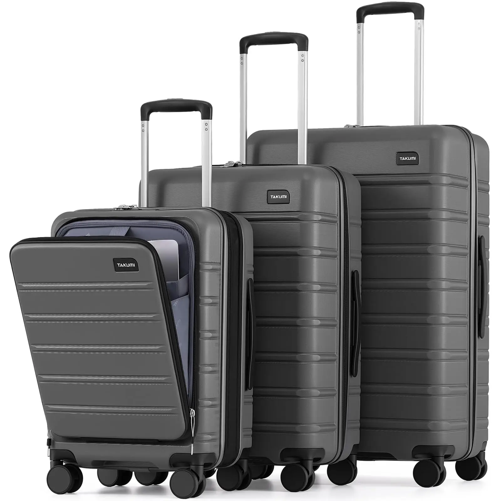 TAKUMI Suitcases with Wheels, Expandable Carry on Luggage, Black, 20 Inch - Image 10