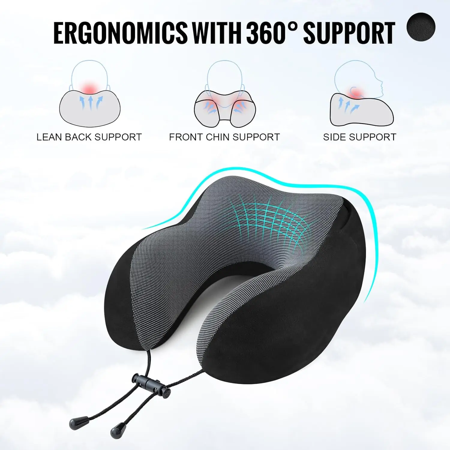 Travel Pillow, Neck Pillow for Travel with Hood - Image 6